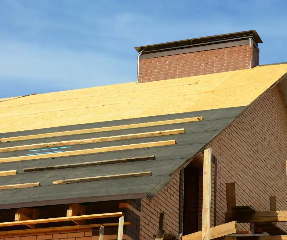 winnipeg roofing underlayment installation being done in a roof