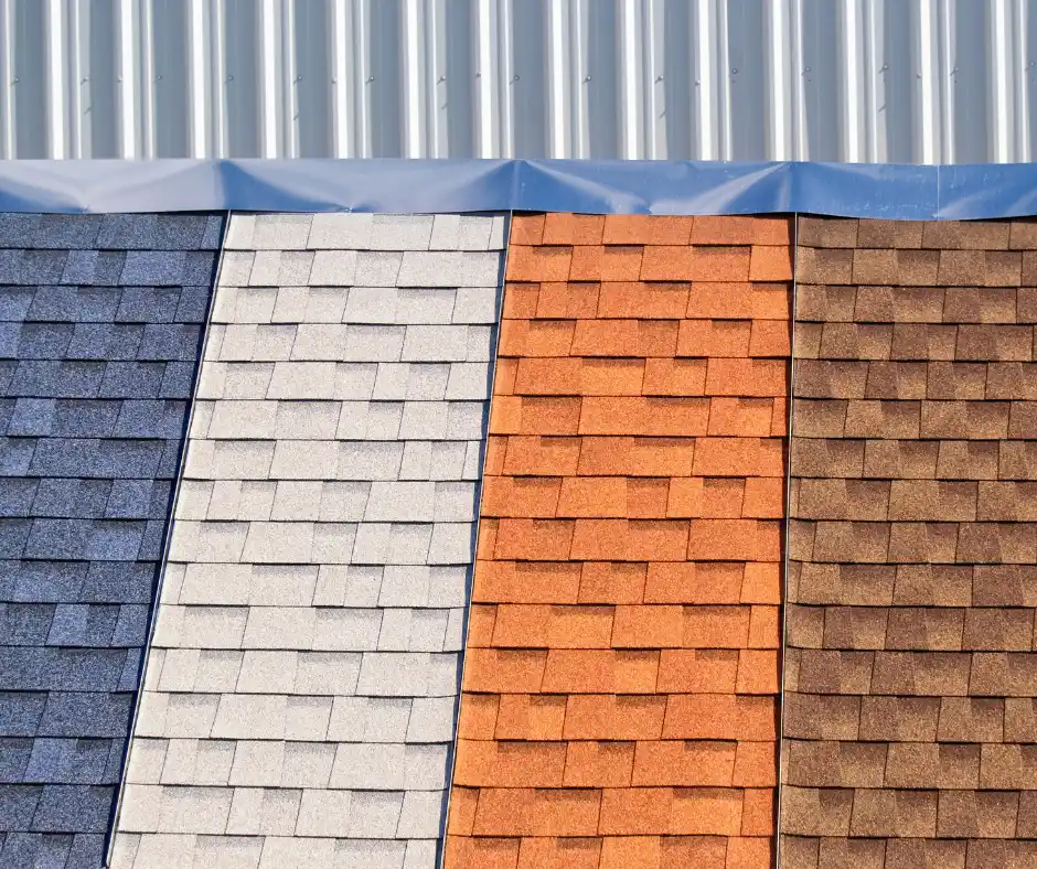 a group of roof shingles