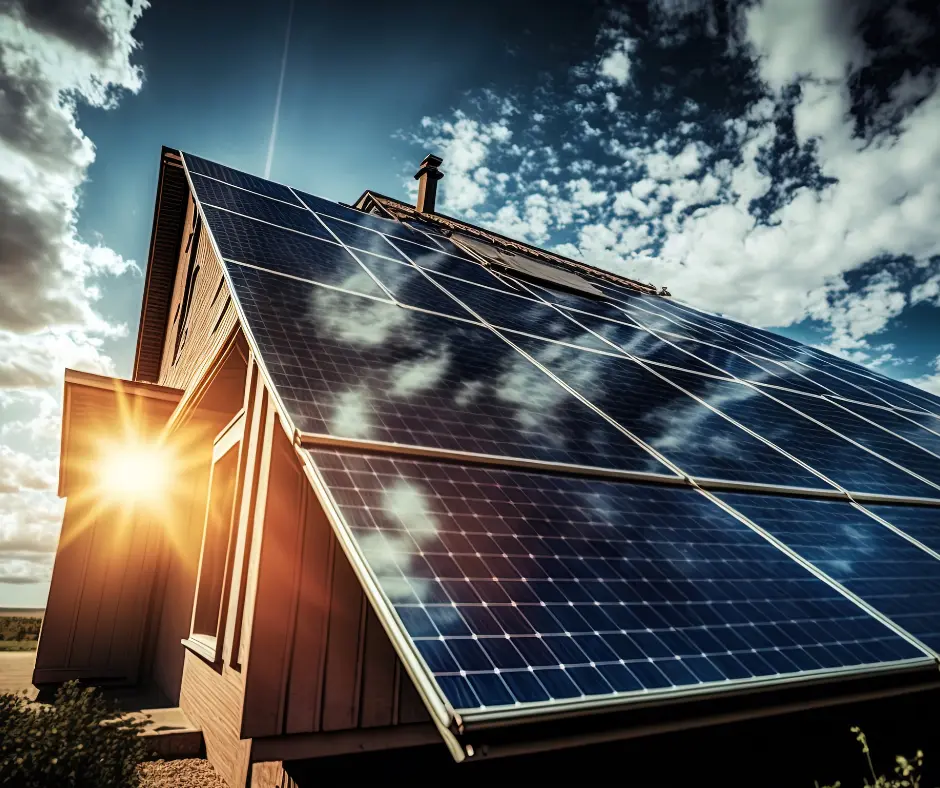 a close up of a solar panel roofing