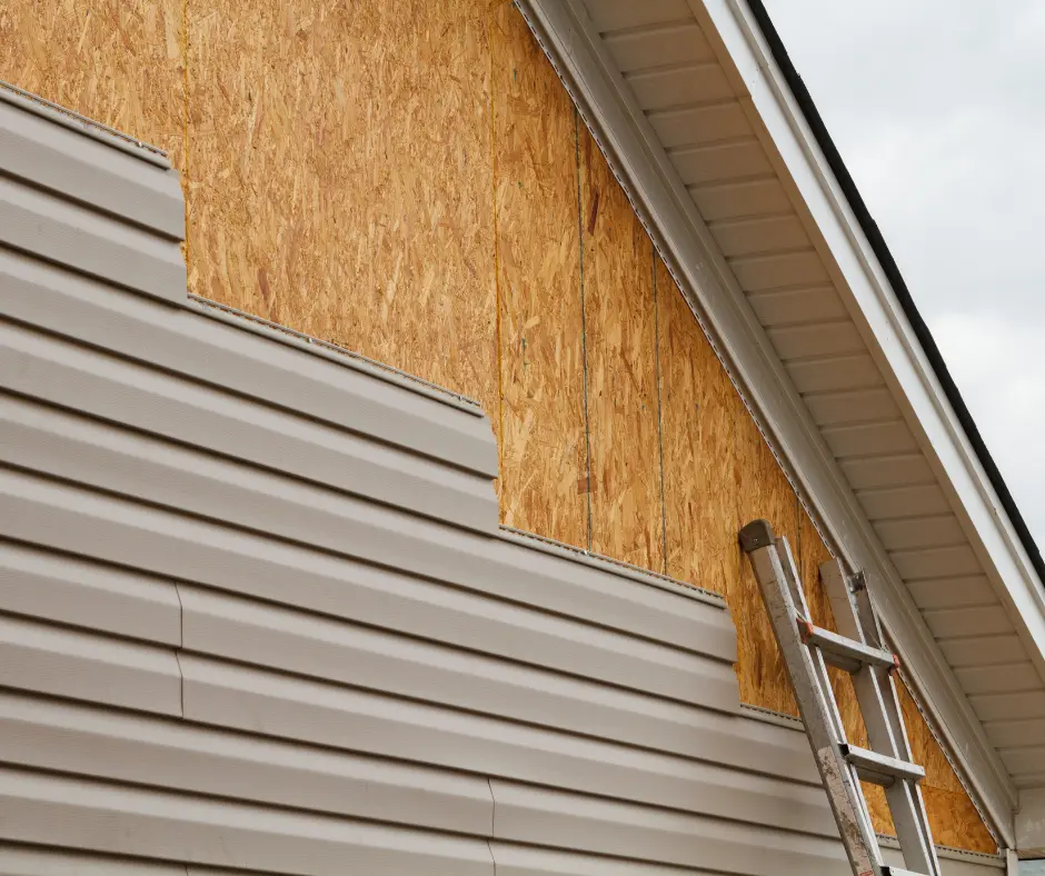 siding being installed in a house