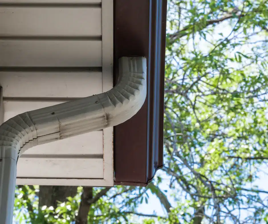 eavestrough vs gutter: a gutter on a roof