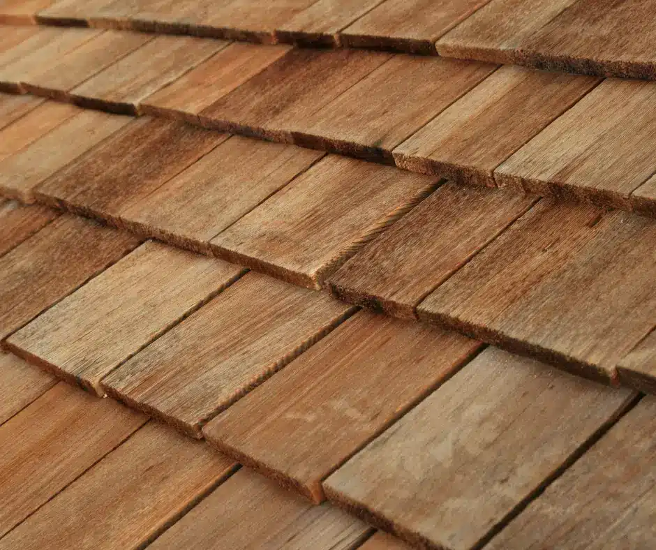 a close up of a roof