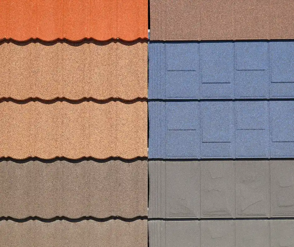 different colored roof shingles