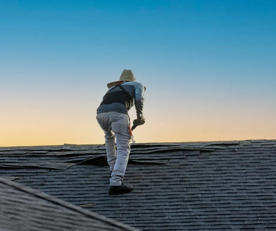 roofing contractors at work