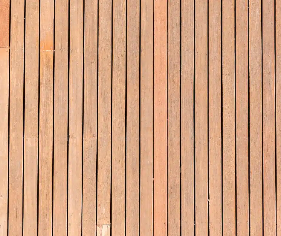 a close up of a wooden roofing deck