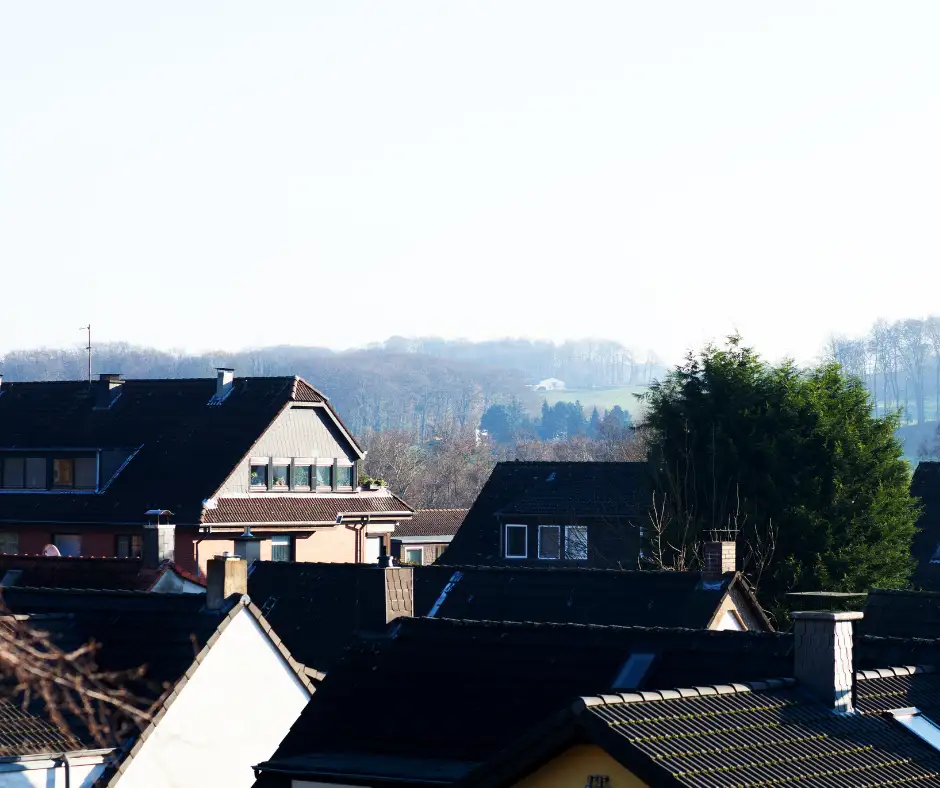 roofs in a neighborhood