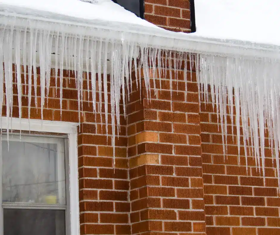 ice damming on a roof