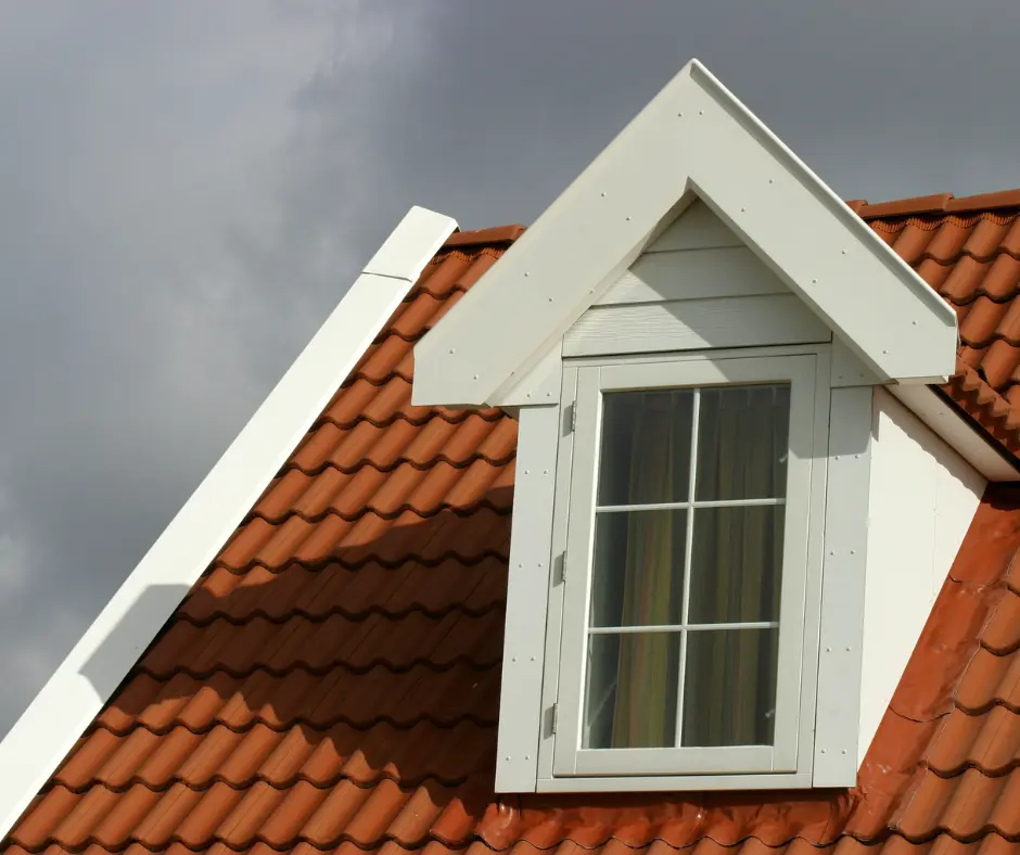 a roof with a window