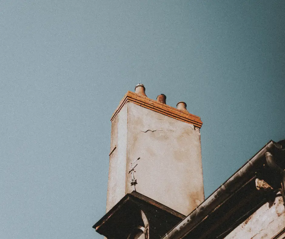 a chimney on a roof