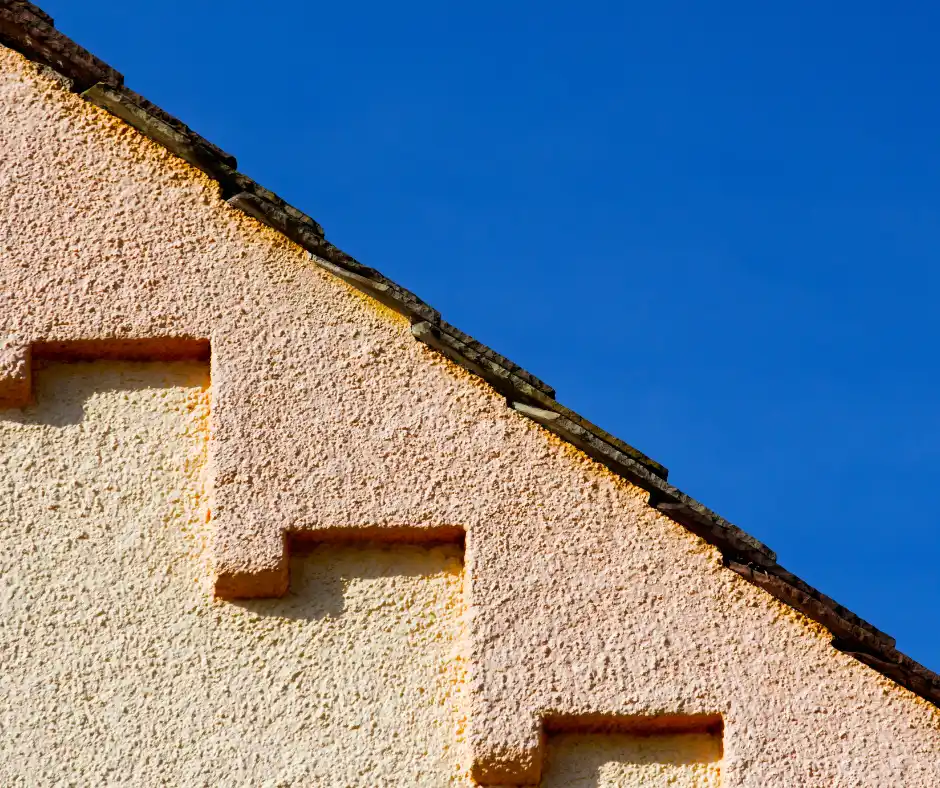 a close up of a roof