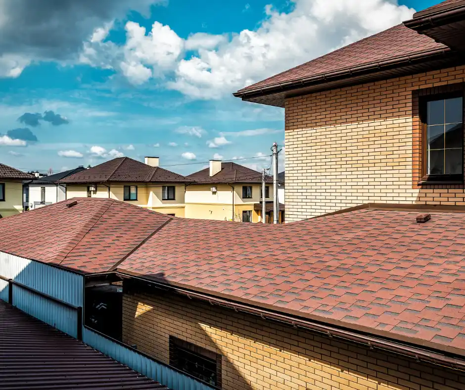 rooftops of homes featuring bp shingles