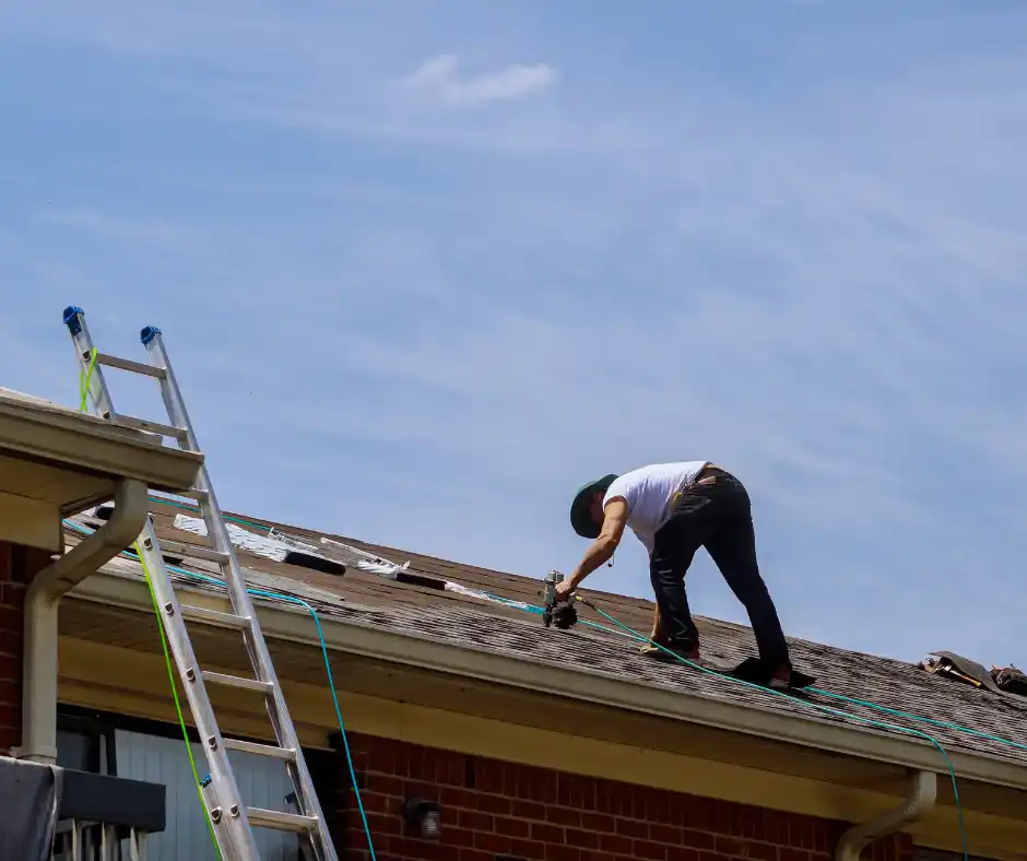 a roofing expert installing bp shingles