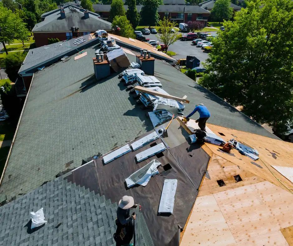 a roofing project in Winnipeg